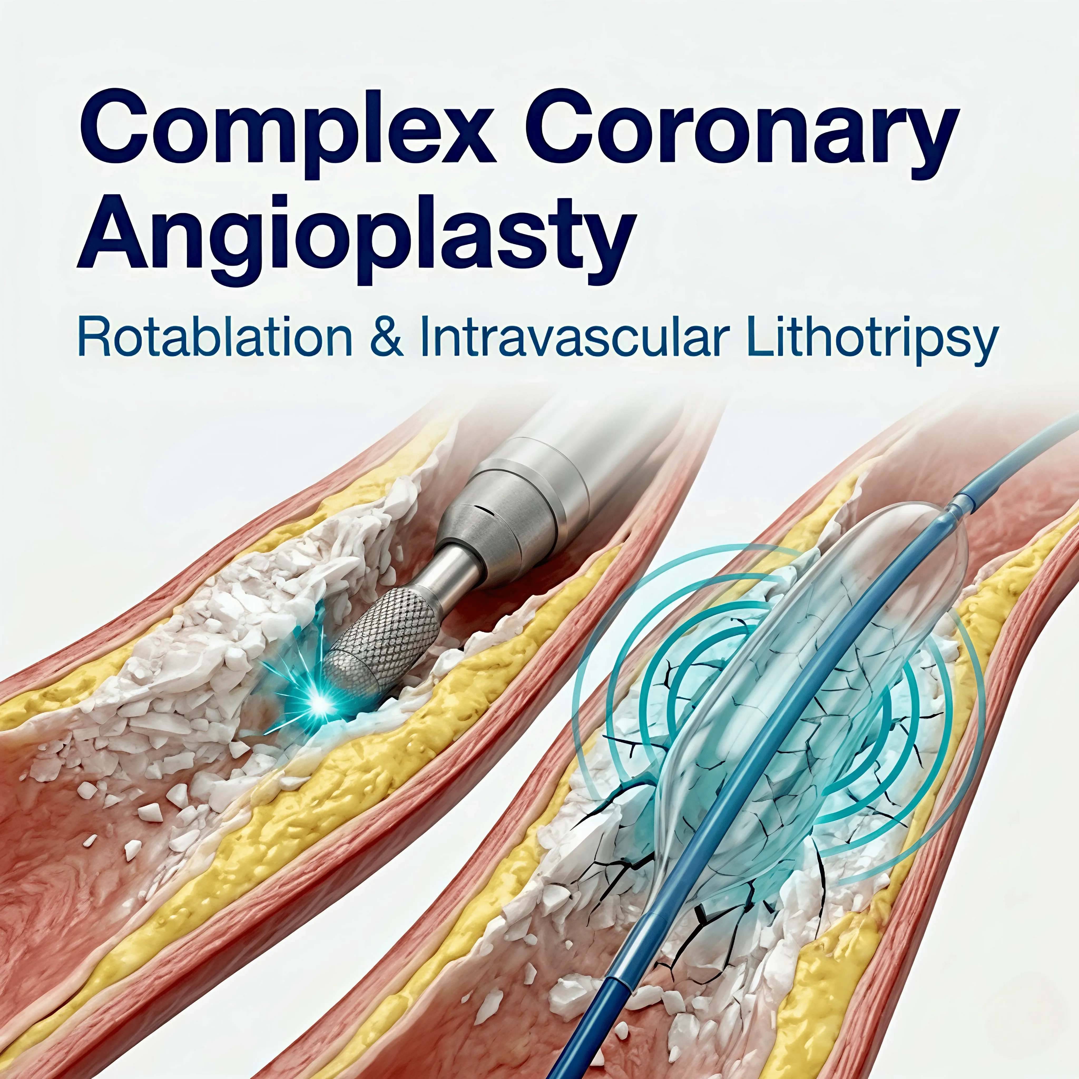 Complex Coronary Angioplasty - Rotablation and IVL